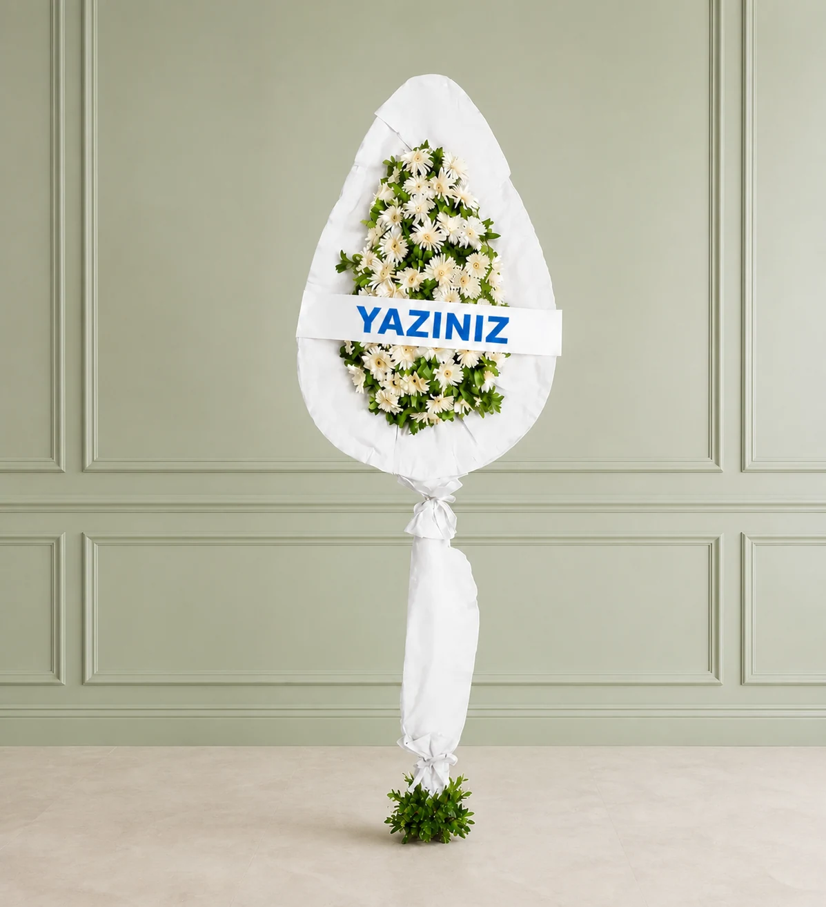 Beyaz Zarif Açılış Çelengi