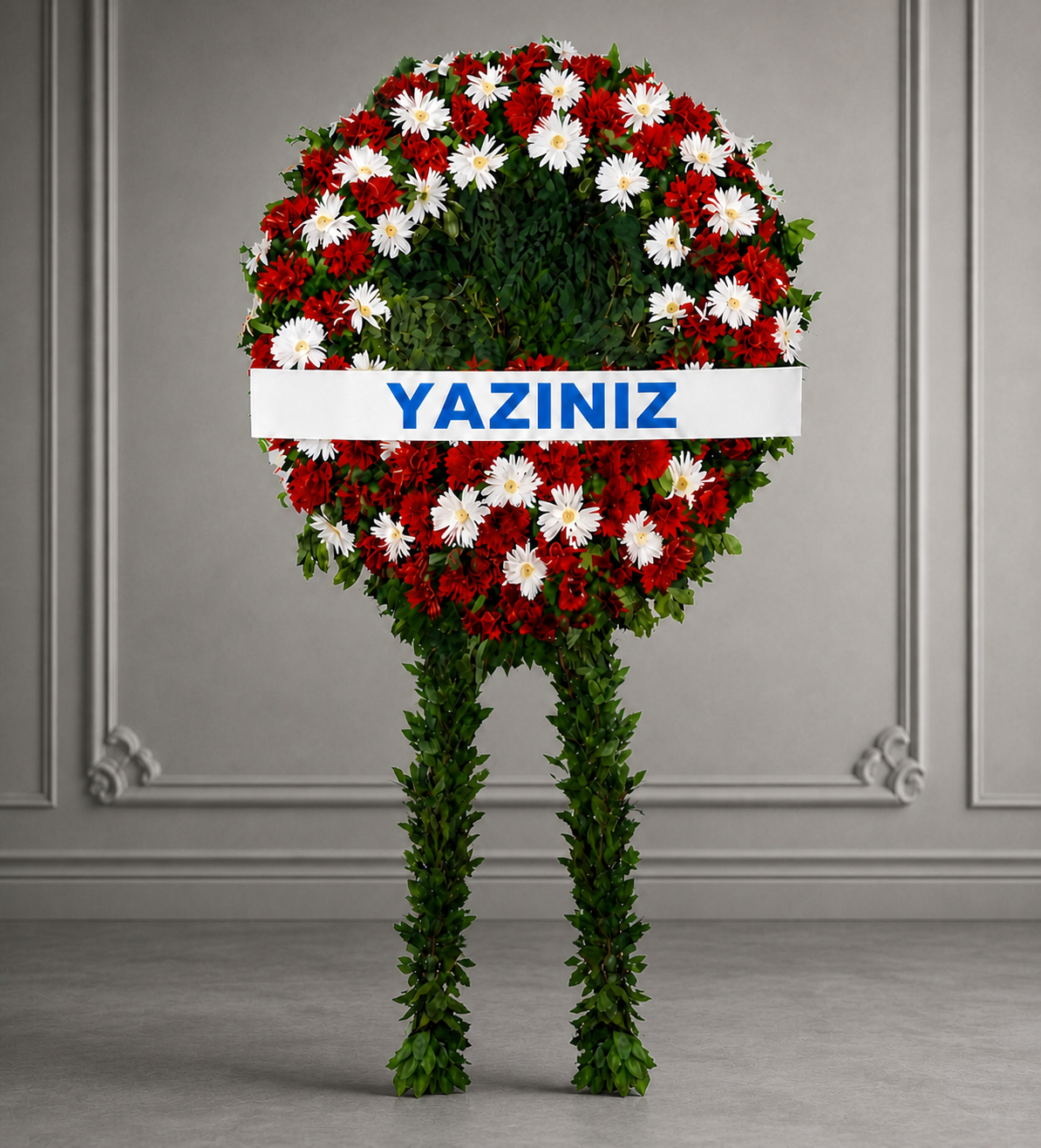 Kırmızı Beyaz Cenaze Çelengi